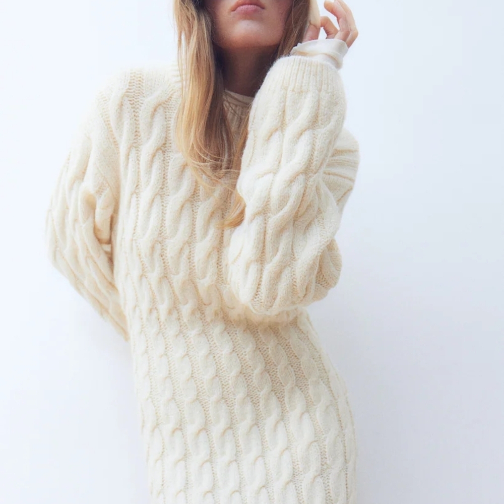 H&M Cream Cable Knit Maxi Dress